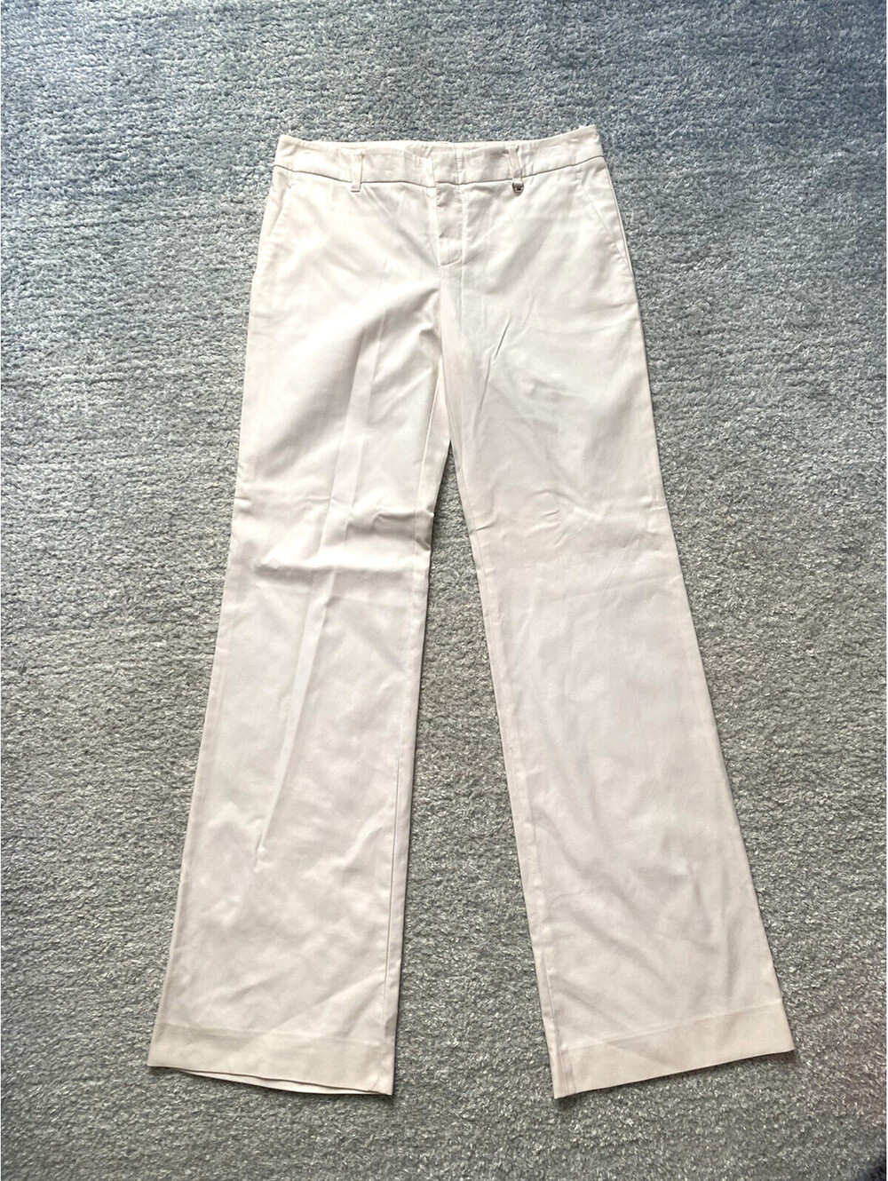 Gucci White 2009 IT-38 US-2 Wide Leg Cotton Blend Trousers Pants
